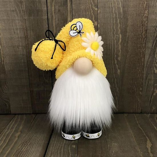 SINMI Mignon Abeille Tournesol Peluche sans Visage Elfes Poupée Abeille