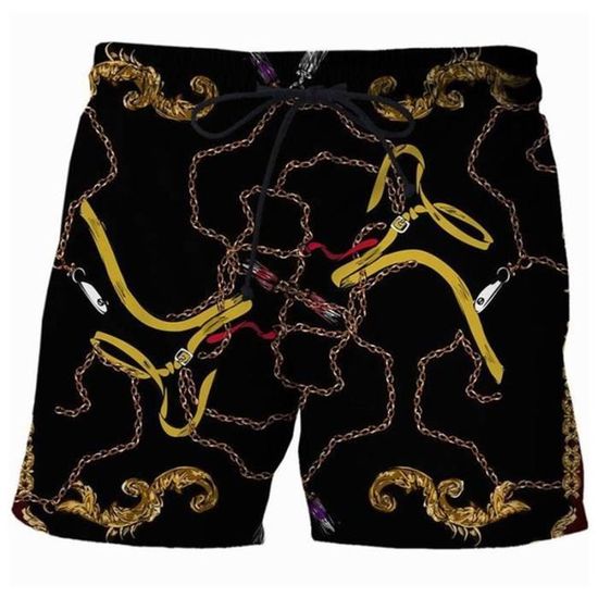 Short de Sport Homme Séchage Rapide Respirant Lache Loisirs Course Fitness Noir Medium