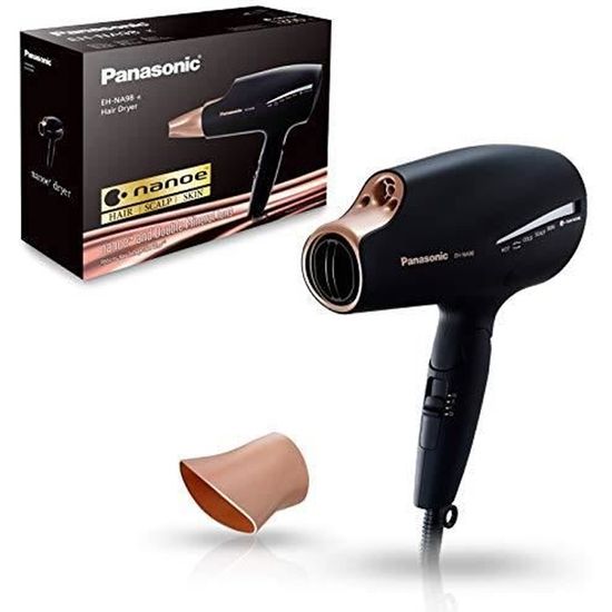 Panasonic EH-NA98-K825 Sèche-cheveux professionnel pour hydratation et brillance avec technologie Nanoe avancée,  EH-NA98-K82