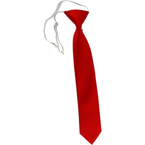 Cravate De Sécurité Pré-nouée – élastique Réglable – Couleur Blanche – Idéale Pour Les Métiers De Service