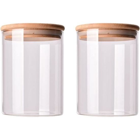 Lot De 2 Bocaux Anciens En Verre Fumé Ambre - Vides - Hauteur 19,5 Cm - Parfaits Pour Décoration