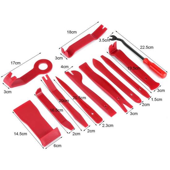 Kit D'outils Pour Démontage Garniture Voiture - 11 Pièces En Plastique - Évite Les Rayures - Pour Tableau De Bord, Portières, Phares