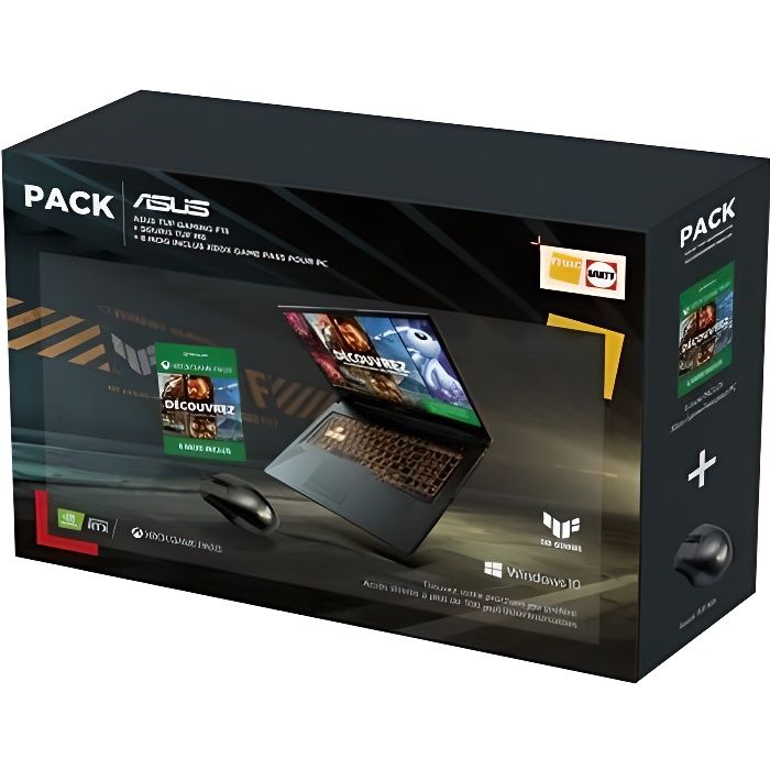 Pack PC Portable Gaming Asus F15 TUF566HM HN080T 15.6- Intel Core i7 16 Go 512 Go SSD Gris + 6 mois d abonnement Xbox Game Pass