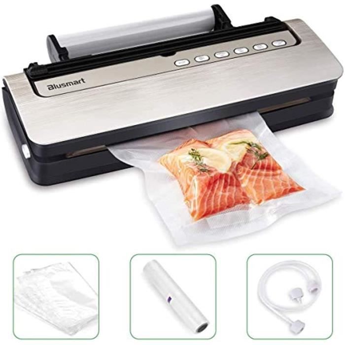 Machine Sous Vide Alimentaire Blusmart 80 kpa Appareil de Mise Sous Vide Alimentaire Automatique avec Fente Amovible et Roller & Cut