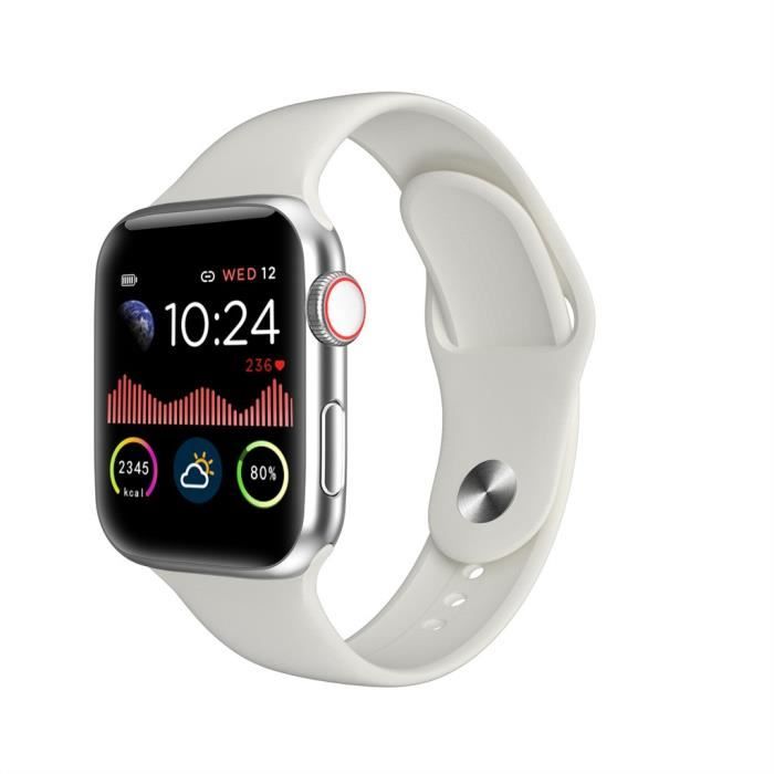 Montre connectée W68 Smart Watch série 5 avec moniteur de fréquence cardiaque étanche FQQ200721108WH_4082