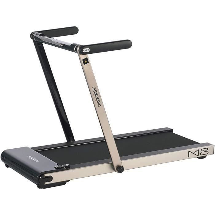 Maxxus Tapis de course M8 avec surface de course de 124 x 45 cm, 12 km/h, 5 ch, support pour tablette, contrôle par application, 3 c