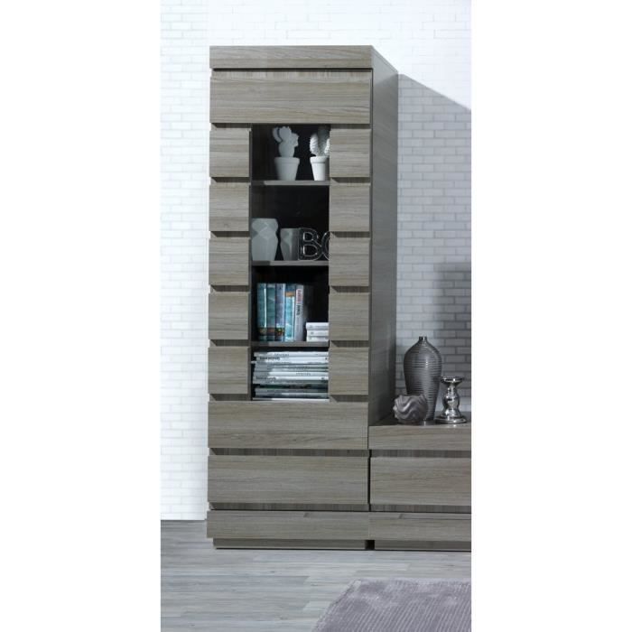 Vitrine 1 porte petit modèle de la collection DUCAL. Meuble design et tendance pour votre salon.