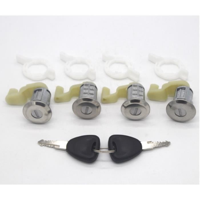 KIT Serrure 4 Barillets RENAULT Megane Scenic Clio 2 Master Thalia OPEL Movano 7701472806 + 2 clés @Pro-Plip