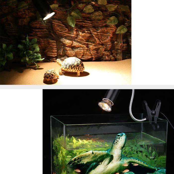 Lampe d'aquarium avec ampoule chauffante 75W pour tortues de reptiles -OHL