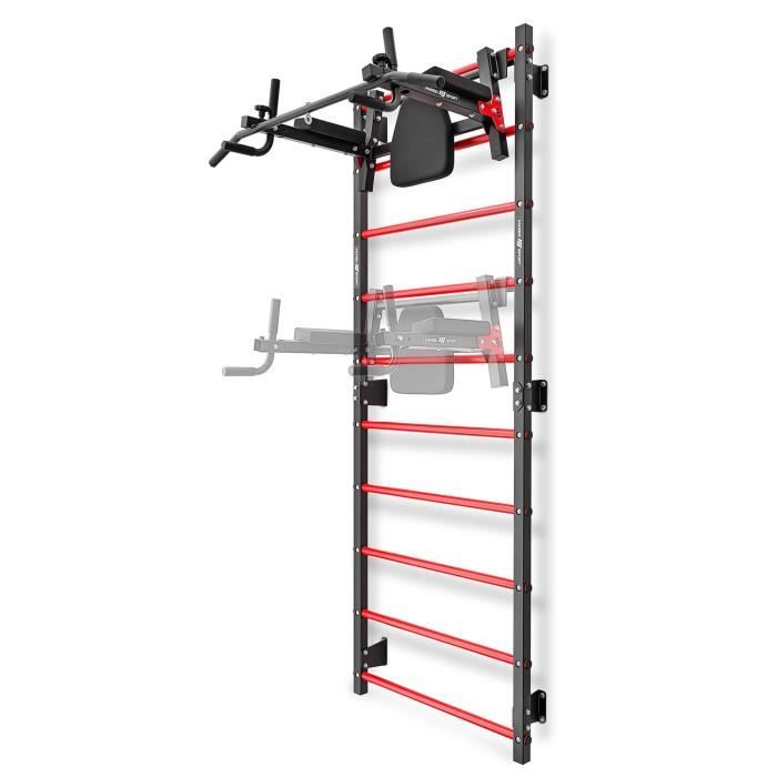 Marbo Sport Set MHU1 - Barres murales pour montage mural 230 x 81 cm MH-U204 + Station d'immersion murale multifonctionnelle avec ba