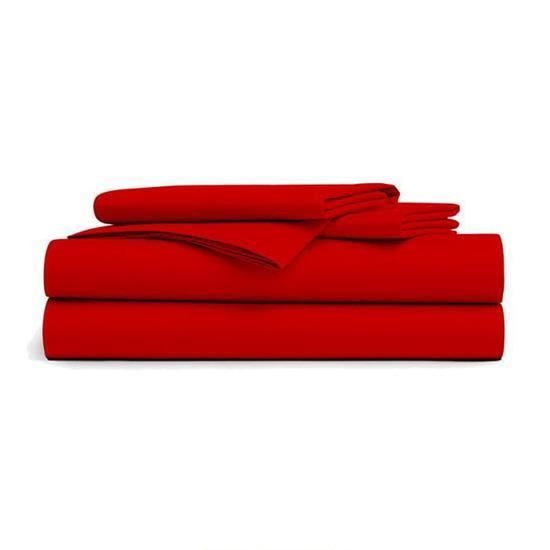 DUBLANC Drap Plat 180x290cm ROUGE.