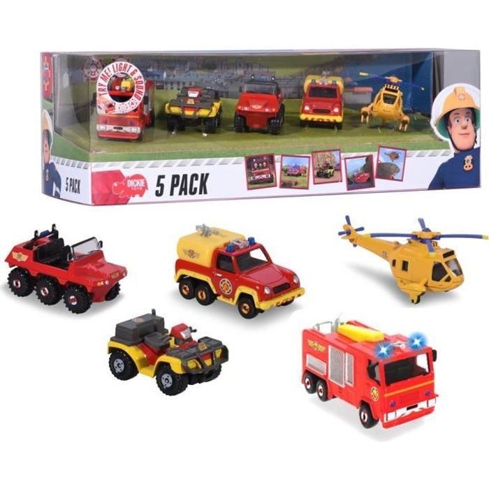 Sam Le Pompier - Fireman Sam - The Cast Mini Série - Set 5 Véhicules