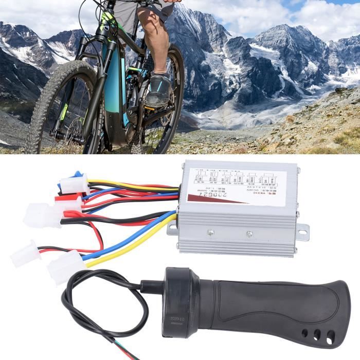 Kit Contrôleur Vitesse Brossé 36V 500W avec Poignée d'Accélérateur pour Tricycles Scooter Vélo Électrique