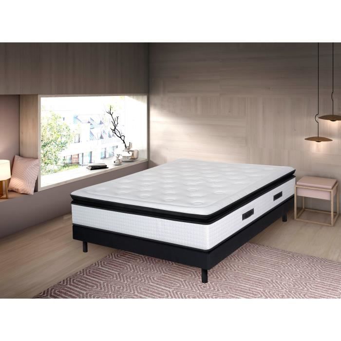 Matelas 180x200 cm ZIADA - Mousse à mémoire de forme - Ressorts ensachés - 30 cm