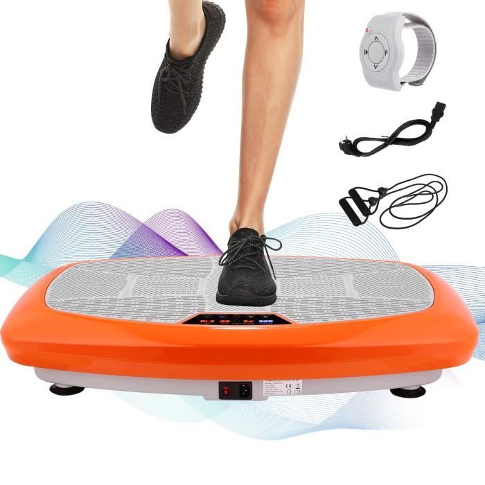 Plateforme Vibrante Fitness 150W 3D Vibrations -30 Niveaux Vitesses avec Télécommande+ Écran LCD -Orange