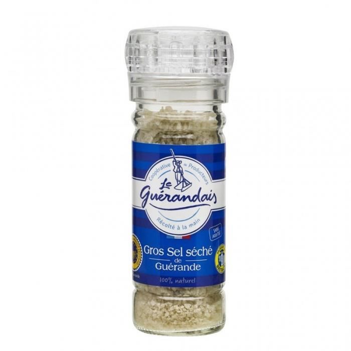 Le Guérandais Gros Sel Séché de Guérande 100% Naturel 75g (lot de 3)