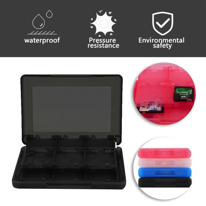 Etui de rangement pour 28 cartouches de jeu Nintendo Switch PS Vita et Cartes SD - Noir