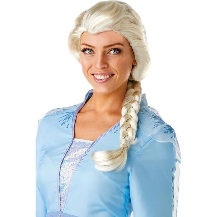 Perruque Anna Reine Des Neiges 2 - Officielle - Taille Unique Enfant - Rouge Avec Mèche Claire