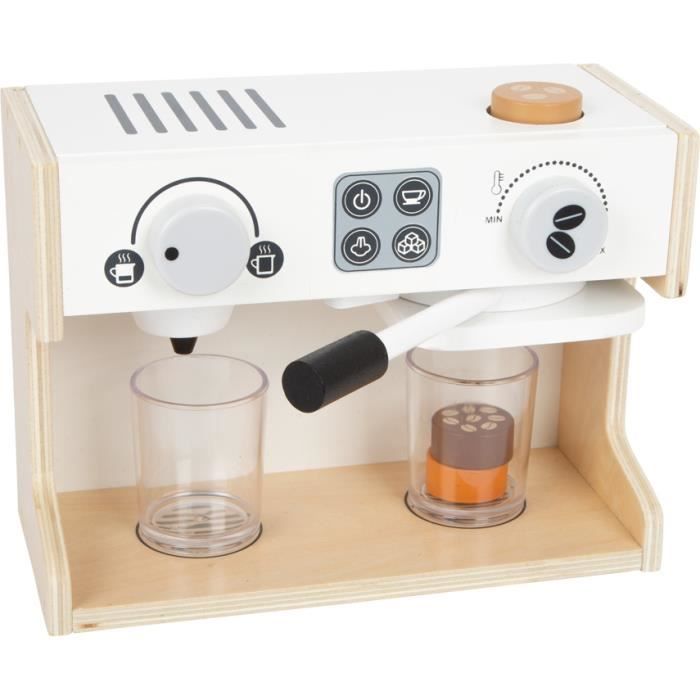 Small foot 11792 cafetière Gastro, en bois, avec deux boutons rotatifs et une passoire mobile, à partir de trois ans, cuisine