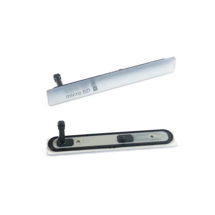 Cache port carte SD/charge USB pour Sony Xperia Z3 Compact (D5803) Blanc