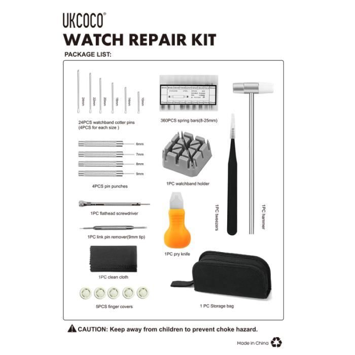 Kit de réparation de montre professionnelle précise Tournevis de de dissolvant de broche de de barre de ressort OUTILS D HORLOGER
