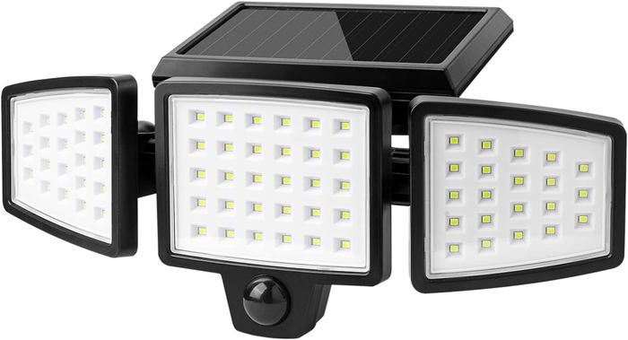 Projecteur Solaire Extérieur LE 72 LED - 1200LM - Détection Mouvement - 360° Réglable - IP65 - 270° Angle Éclairage