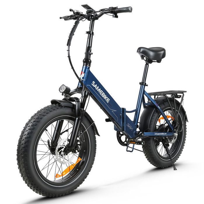 Samebike LOTDM200 II Velo electrique pliable VAE 20 Moteur 750W Batterie 48V 13Ah Shimano 7 Vitesses Autonomie 90 km Bleu Cdiscount Sport