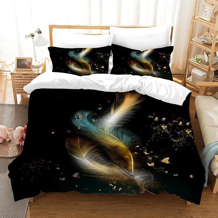 Housse de Couette 140x200cm, Ensemble de literie imprimé en 3D Parure