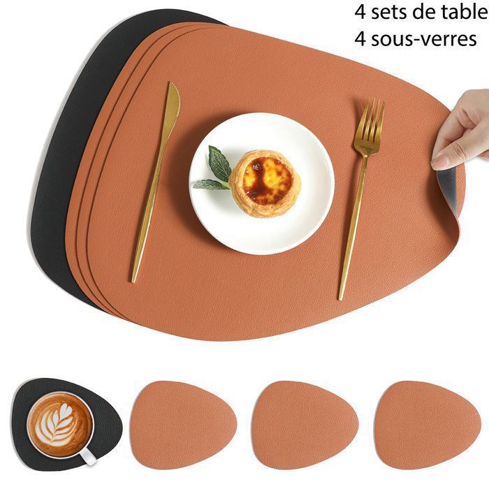 Lot De 8 Sets De Table Ronds Dorés Style Bohème - Diamètre 38 Cm - Lavables Résistants à La Chaleur - Pour Fêtes Et Quotidien