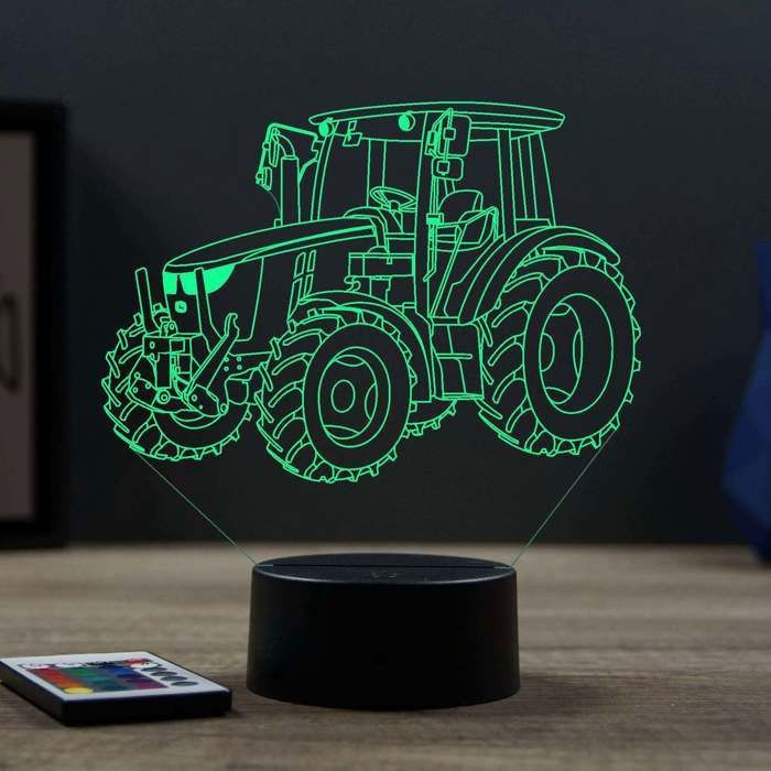Lampe de chevet 3D Tracteur Label