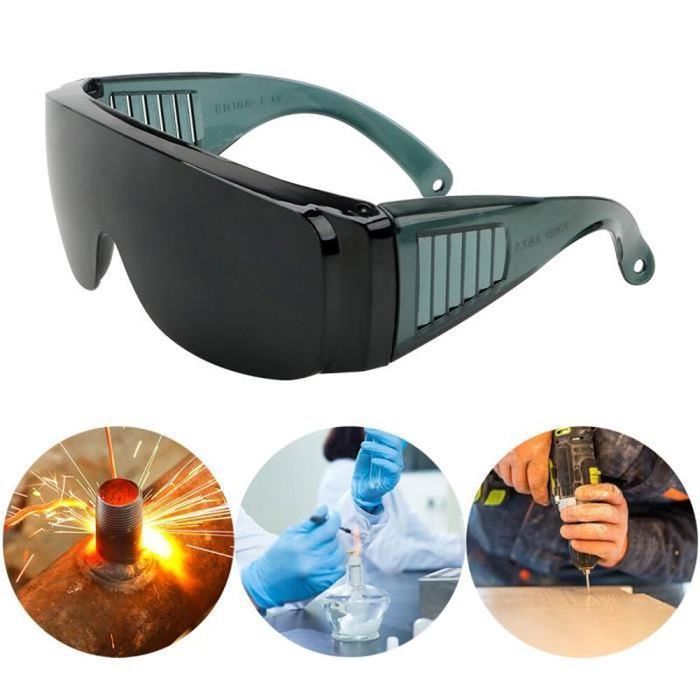 Lunettes De Soudure Protection - Pour Soudage électrique Et Meulage - Verre Vert - Polycarbonate
