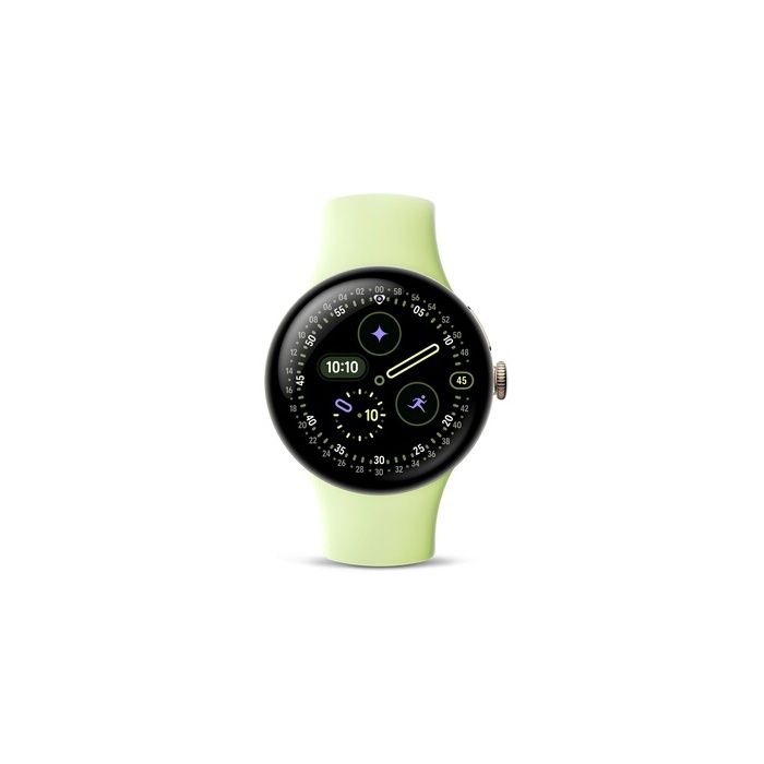 Montre connectée Google Pixel Watch 4 41 mm Bluetooth Doré avec bracelet sport fluoroélastomère Vert Citron