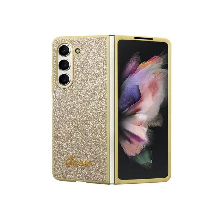 Étui Guess Pour Samsung Galaxy Z Fold5 Coque Rigide Or Protection Script Paillettes - vue 4