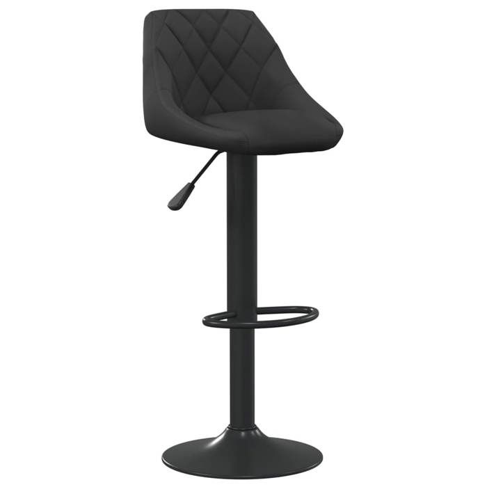 NEUF 2026 CHIC Tabouret de bar SWEETY 1 PC CHAISE HAUTE Noir Velours 46x44x(82-103) cm CCC1930