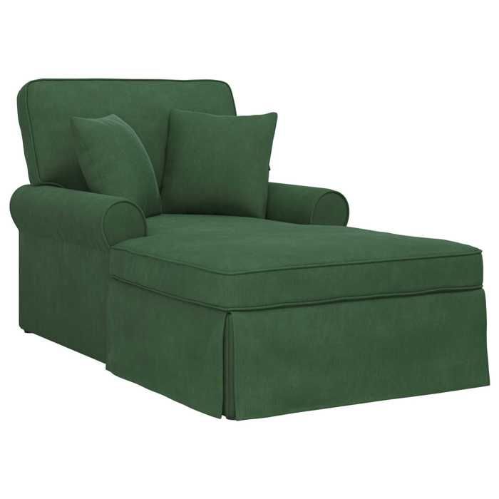 Les Soldes Chaise lounge (1 PLACE) - CLOUD - Fauteuil Relax - Transat SALON - avec jupe Vert Jungle 91x157x91 cm J1661