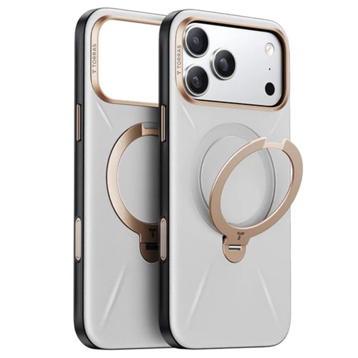 Coque en cuir Torras QPRO Leather Series pour iPhone 17 Pro Max - Grey
