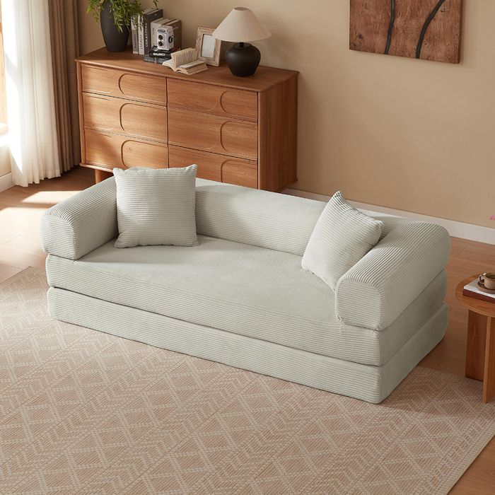 Canapé-lit - PAGE LIVING - Tatami modulable - 3 places - 195x89x59 cm - sans ossature pliant