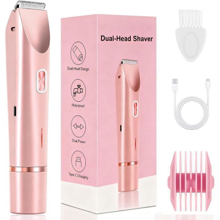 Lot 3 Rasoir Electrique Femme 2 En 1 Epilateur Electrique Femme Tondeuse FemmeIntime Avec Station De Charge USB