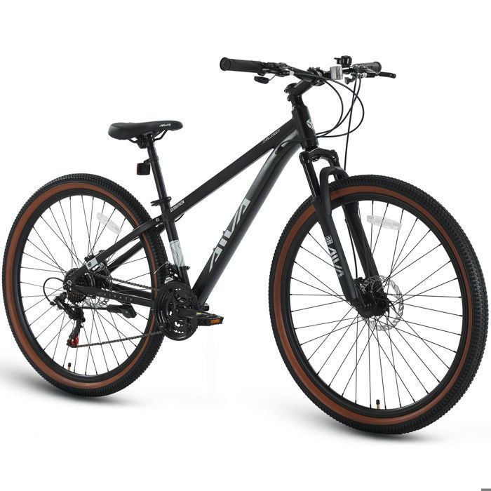 AIVA Velo VTT 29 - Shimano 21 Vitesses- Cadre en alliage daluminium - Pour Ville et Loisirs - Pour Homme/Femme - Noir