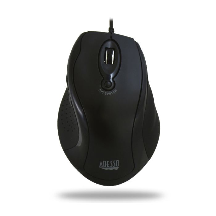 Adesso iMouse G2 Wired USB Optical Ergonomic Mouse - Noir