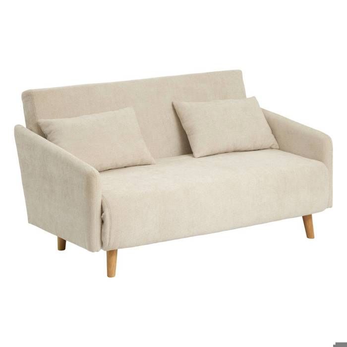 Canapé clic-clac Milo 2 places beige - Atmosphera Créateur dintérieur