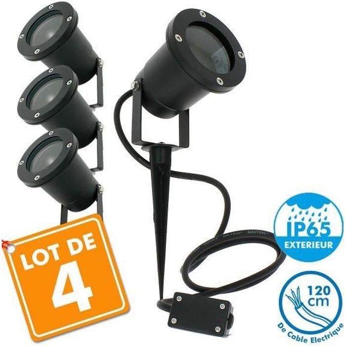 grün fiche avec GU10 LED 450lm blan GU Spot de jardin DUK pour l'extérieur IP65 