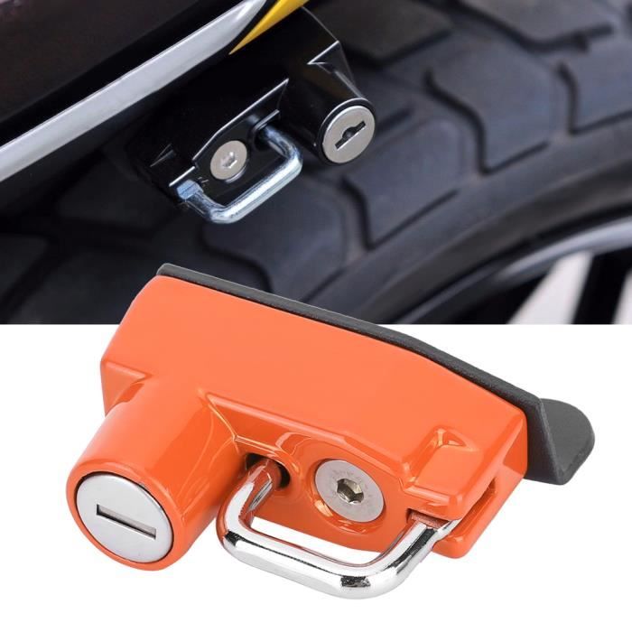 Lot De 2 Antivols Casque Moto - Alliage Aluminium, Universel Pour Guidon 22-28mm, 4 Clés Incluses