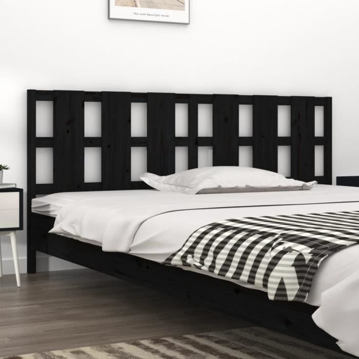 Tour De Lit Noir Super King Size 180x200 + 40cm Volants 100% Pur Coton - Cache-Sommier Élégant