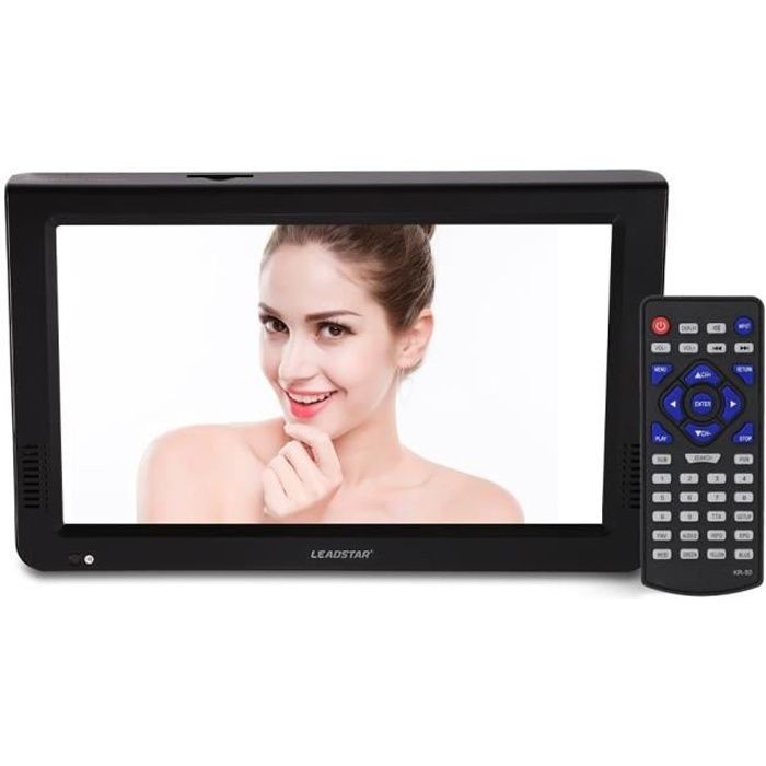 TV Portable 10 Pouces - HD 1080P - Tuner Numérique - USB PVR Enregistrement - Pour Chambre, Cuisine, Caravane