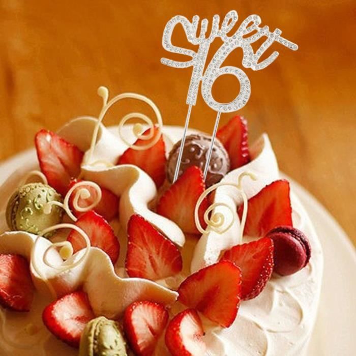 Gateau Topper 16e Joyeux Anniversaire Top Bonbon 16 Cristal Insert Gateau Topper Gateau Decoration Achat Vente Figurine Decor Gateau Cdiscount