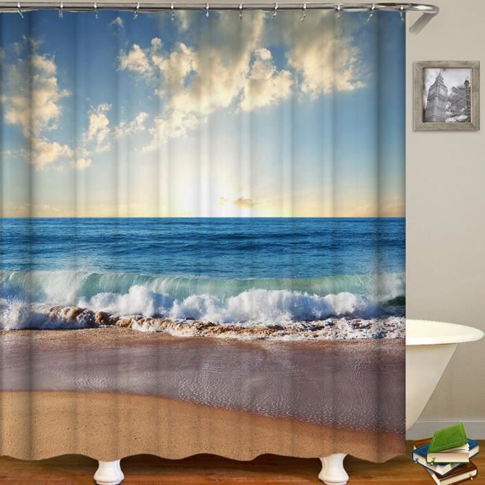Wallpaper Rideau De Douche Bord De Mer Imprime Rideaux D Occultation Desktop Wallpaper Free