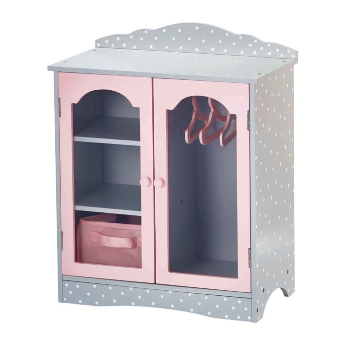 Petite armoire à poupée vintage - Grenier d'enfance