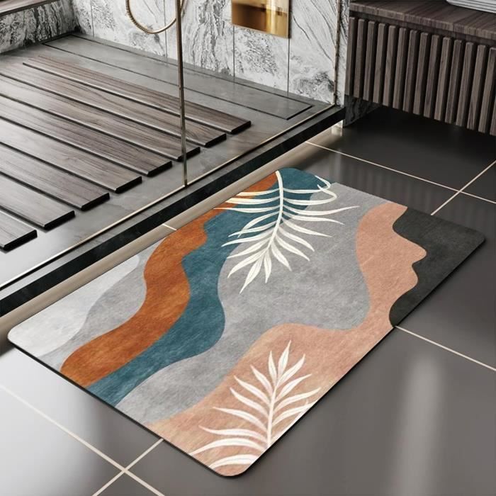 Tapis De Salle De Bain Terre De Diatomée - Absorbant, Antidérapant, Séchage Rapide 40x60 Cm
