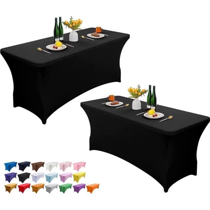 Lot De 6 Nappes De Table Rectangulaires En Papier - Noir Et Doré, Imperméables - Idéal Pour Mariage, Anniversaire, Fêtes